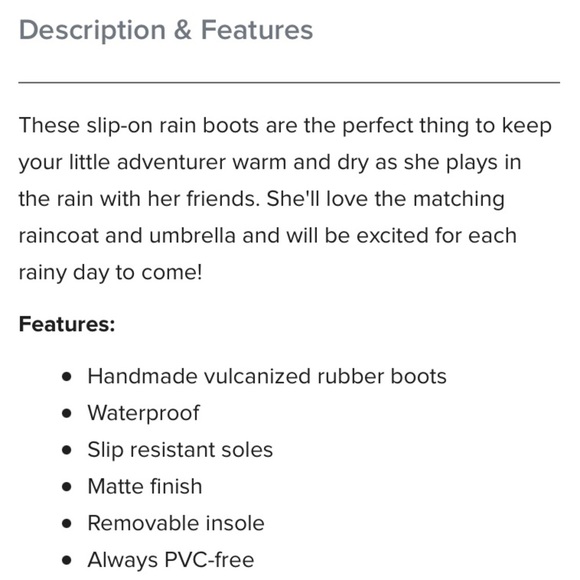 Hatley “Flower Sketches” Pink Rubber Boots - Girl’s Size 6 - Picture 6 of 6